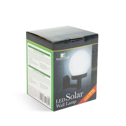 11710 • LED-es szolár fali lámpa - hidegfehér - fekete - műanyag