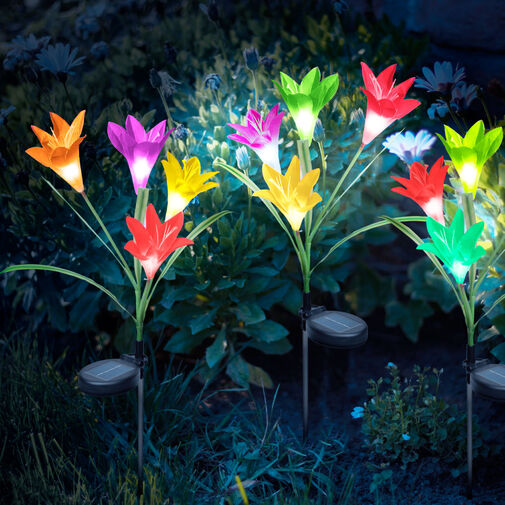11720 • Leszúrható szolár virág - RGB LED - 75 cm - 2 db / csomag