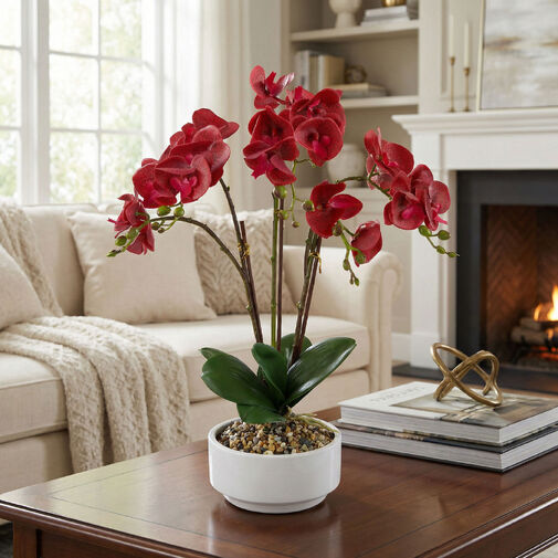 11919 • Műnövény dekoráció - orchidea - 5 féle - 56 cm