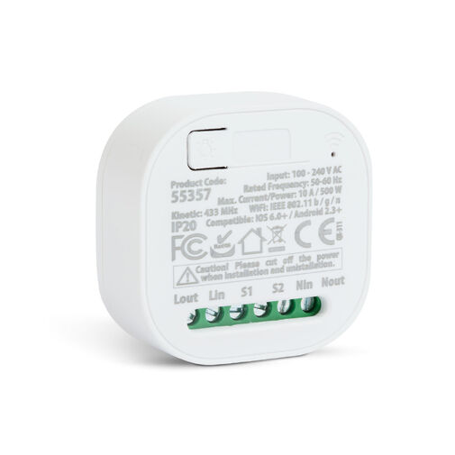 55357 • Smart-Kinetic kapcsoló vezérlőegység - 100-240 V AC, max 15A - Amazon Alexa, Google Home