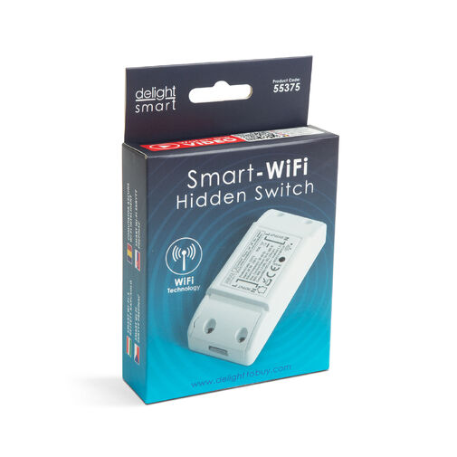 55375 • Smart Wi-Fi-s rejtett kapcsoló - 90-250V, 16A - Amazon Alexa, Google Home, IFTTT kompatibilitás