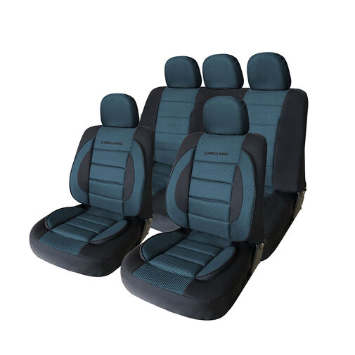 55749BL • Autós üléshuzat szett - kék / fekete - 11 db-os - HSA012