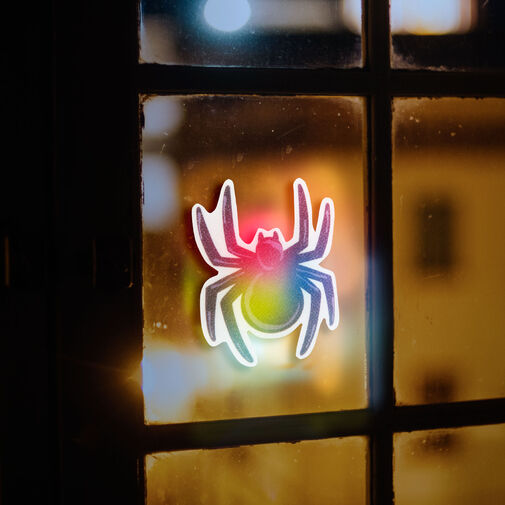56512E • Halloween-i RGB LED dekor - öntapadós - pók