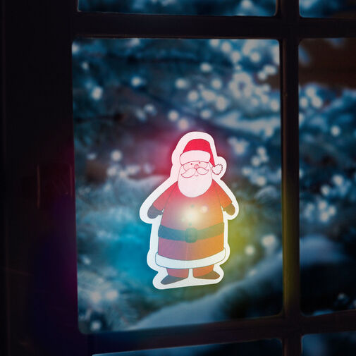 56513E • Karácsonyi RGB LED dekor - öntapadós - mikulás