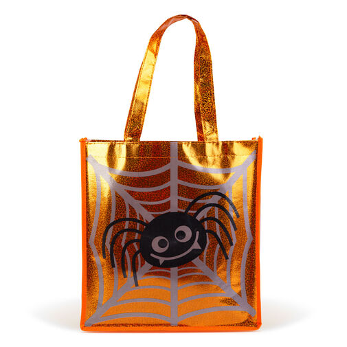 56590A • Halloween-i ajándéktáska - pók - 30 x 33 cm - narancssárga