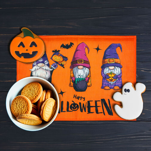 56597 • Halloween-i dekoráció - tányéralátét - manós - 46 x 32,5 cm