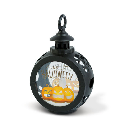 56602A • Halloween-i világító dekoráció - tök - felakasztható - RGB LED - 8,5 x 13,5 cm