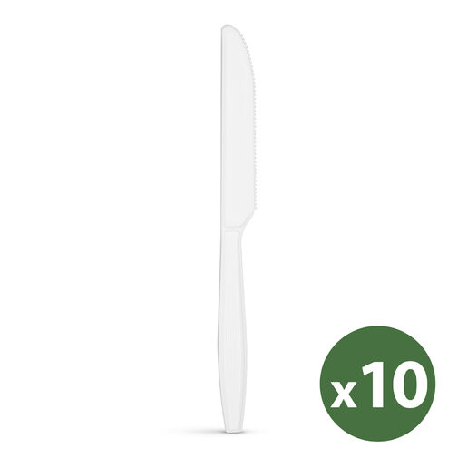 57591A • Többször használatos bioműanyag kés készlet - 10 db / csomag