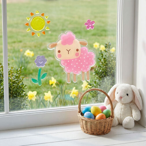 57986 • Húsvéti dekoráció - zselés ablakdekor - 19 x 19 cm - többféle