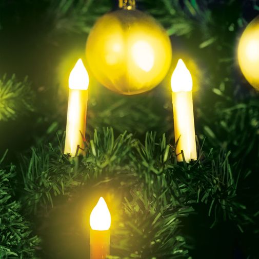 58037A • Karácsonyi LED gyertyafüzér - melegfehér - 10 LED - 2 x AA