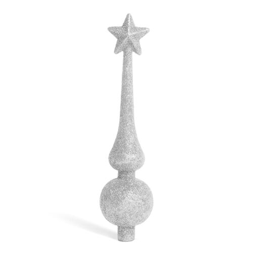 58062B • Karácsonyfa csúcsdísz - 18,5 cm - ezüst