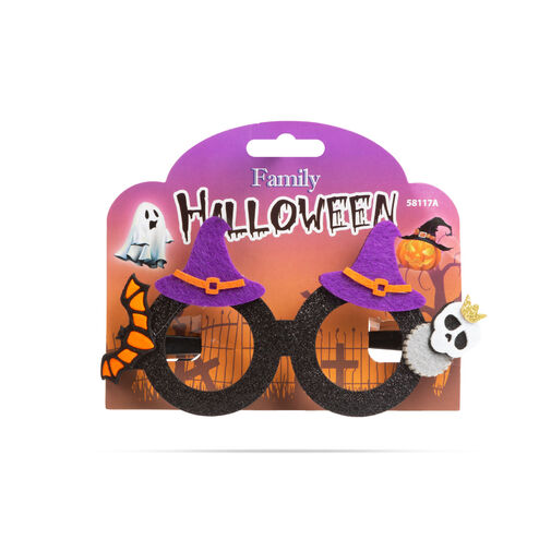 58117A • Halloween-i party szemüveg - boszorkány kalap