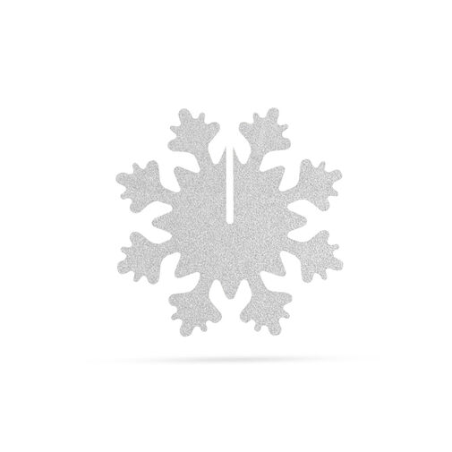 58252A • Karácsonyi dekor - jégkristály - ezüst  - 7 x 7 cm - 5 db / csomag