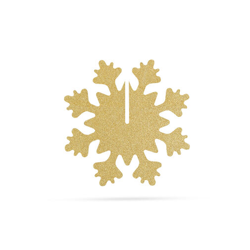 58252B • Karácsonyi dekor - jégkristály - arany - 7 x 7 cm - 5 db / csomag