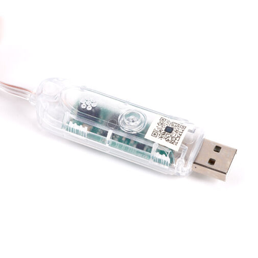 58382C • Smart fényfüzér - USB - 50 db RGBIC LED - 5 m - Bluetooth + zene mód - IP65