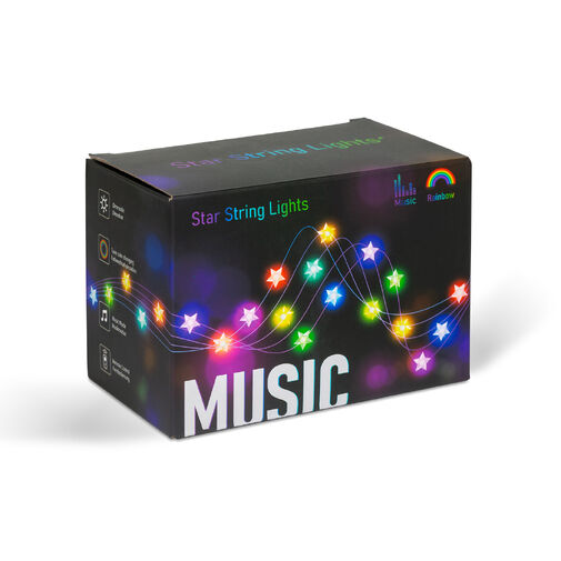 58385 • Smart fényfüzér - csillag - zene mód - USB - 25 RGB LED - 5 m - Bluetooth