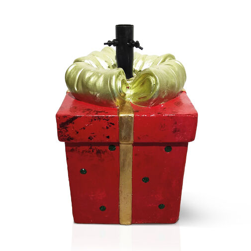 58591 • Karácsonyfatalp - ajándékcsomag - műkő - 28,5 x 27,7 x 41,5 cm