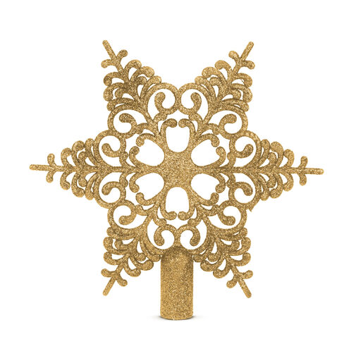 58608A • Karácsonyfa csúcsdísz - hópehely alakú - 20 x 20 cm - arany