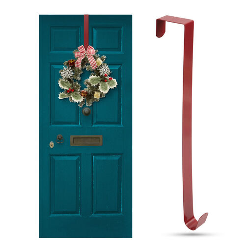 58618A • Karácsonyi ajtódísz tartó - fém - piros
