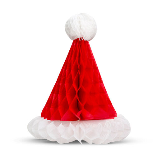 58639A • Karácsonyi dekor - 3D, papír - mikulássapka lampion