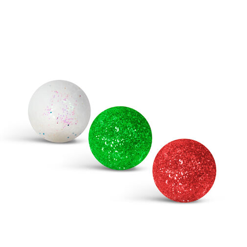 58644 • Karácsonyi gömb dísz - glitteres, polifoam golyók - 20 mm - 2 féle - 17 g / csomag