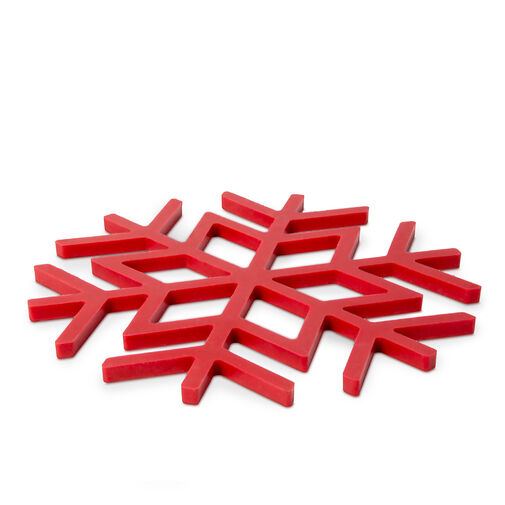 58767 • Szilikon edényalátét - jégkristály - piros - 17 cm