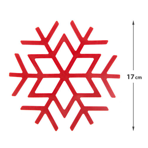 58767 • Szilikon edényalátét - jégkristály - piros - 17 cm