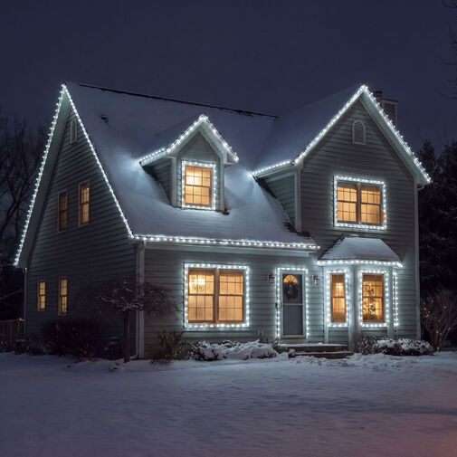 59766C • Fényfüzér - 5 m - hidegfehér - 100 LED - 100-240V - 6W - zöld kábel
