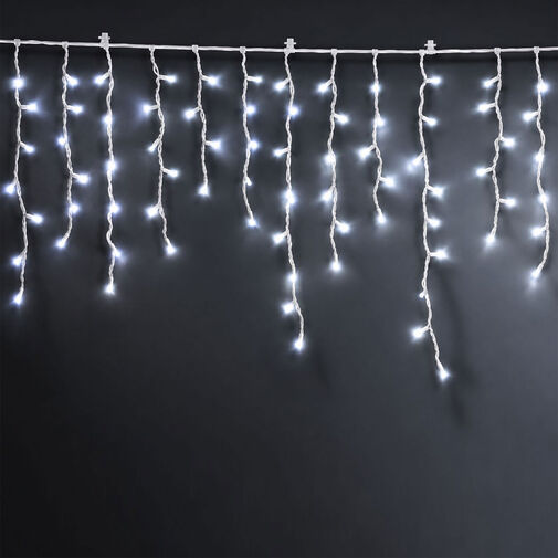 59770C • Fényfüzér függöny - 15 m - hidegfehér - 600 LED - 100-240V - 6W - átlátszó kábel