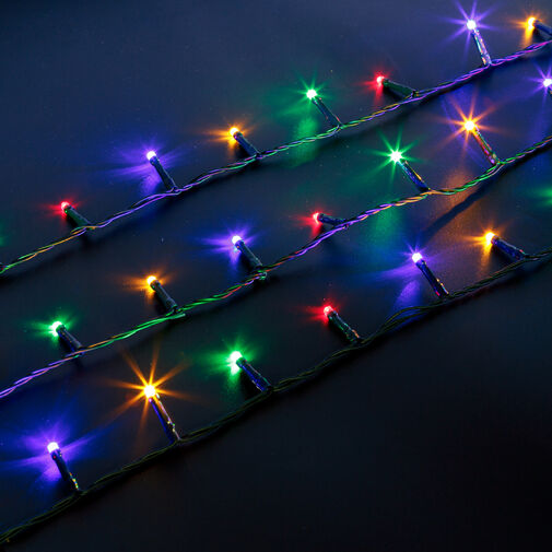 59771 • Fényfüzér - 50 m - színes - 1000 LED - 220-240V - 9W - zöld kábel
