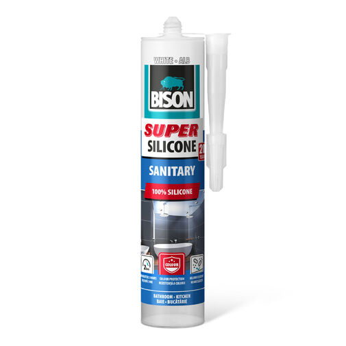 B17047 • Bison Super szaniter szilikon, fehér, 280ml
